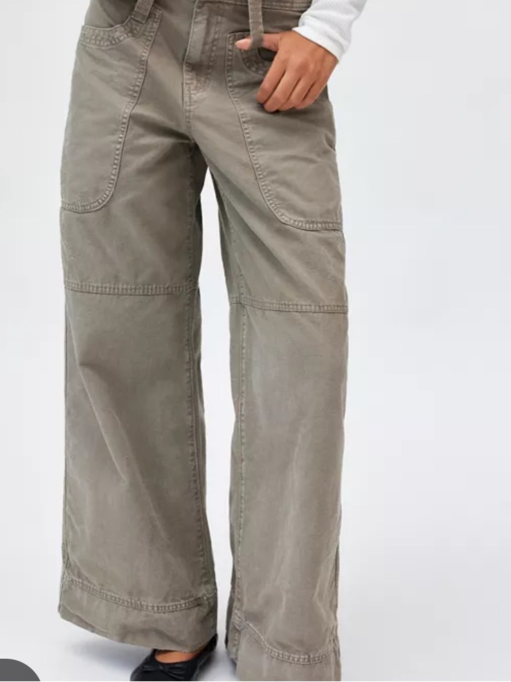 BDG CARGO Light Olive Utility Zip-Hem Cargo Pants